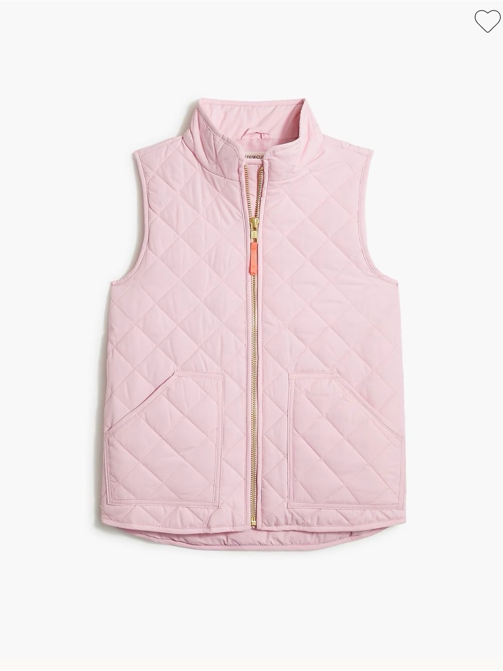 Crewcuts Girls Light Pink Quilted Vest Size 4-5